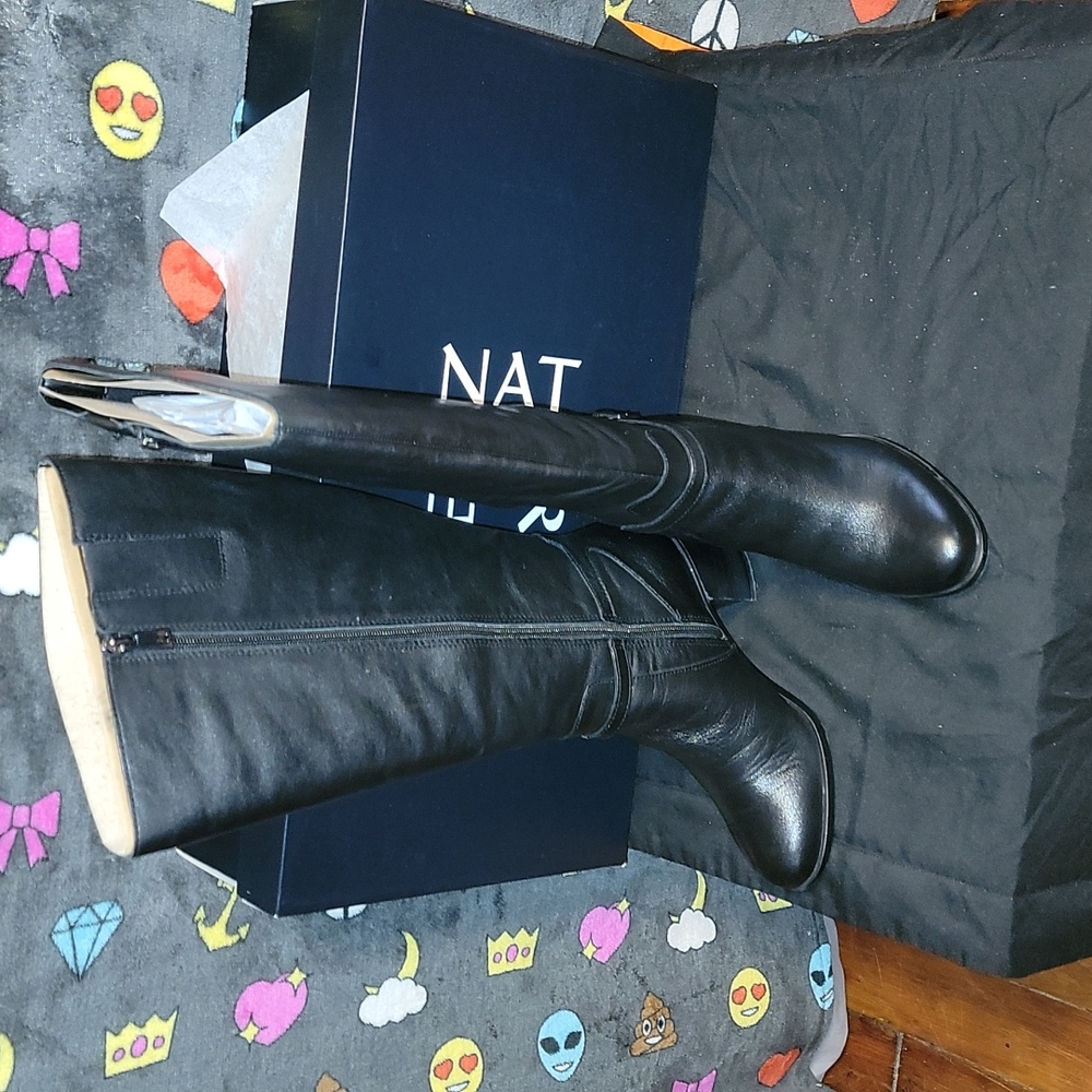 Naturalizer Kalina Blk Wide Calf Boots